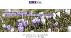 Desktop Screenshot of bluebox-productions.com